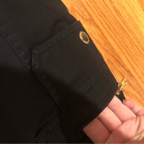Lauren Ralph Lauren Black Pocket Cargo Pants With Gold Hardware - Picture 11 of 12